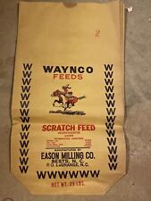 Vintage bag WAYNCO SCRATCH FEED indian horse Eason Milling Bests North Carolina picture