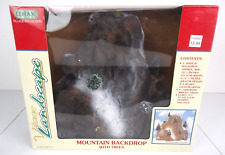 Lemax Village Mountain Backdrop Landscape 81012 Vtg Holiday 1998 - With 4 Trees picture