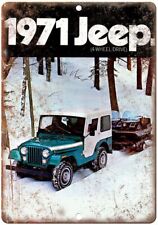 1971 Jeep 4-Wheel Drive Manual Cover Reproduction Metal Sign A90 picture