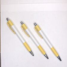 Lot of 500 Pieces Yellow Comfort Grip Style Plastic Retractable Pens Black Ink picture