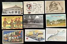 1000 Vintage Postcards Large Lot View Topical Greeting Comic Roadside  1906-60s picture