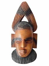 Vintage Hand Carved Wooden Wood Mask African Wall Art  picture