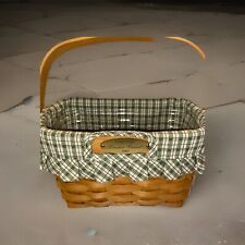 Vintage Longaberger Basket With plastic protector and liner. picture