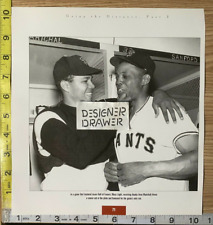 Willie Mays & Juan Marichal Baseball Locker Room Book Photograph picture
