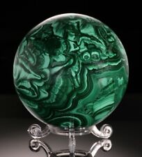 An exceptional sample of malachite in a mesmerizing sphere shape. picture