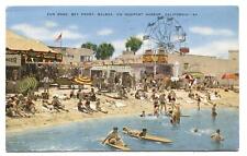 Postcard Fun Zone Bay Front Balboa on Newport Harbor California CA  picture