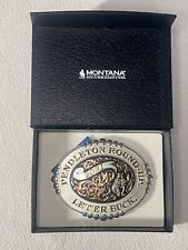 Pendleton Round Up 2021 Belt Buckle Rare 17/200 Numbered Montana Silversmiths picture