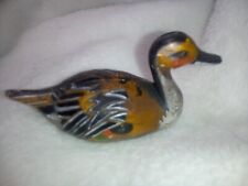 VTG Hand Painted Mallard Duck Decoration Small HF Co. Hong Kong Cottage Core picture