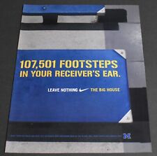 2007 Print Ad University of Michigan The Big House 107,501 Footsteps Nike Art picture