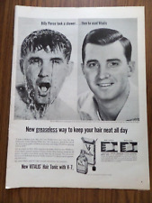 1956 Vitalis Hair Tonic Ad Baseball Pitcher Billy Pierce Chicago White Sox picture