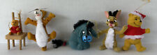 Vintage Winnie the Pooh & Friends Christmas Ornaments Flocked Hong Kong 1970’s picture