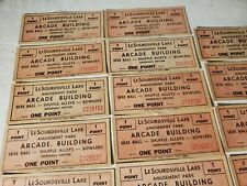 16 Lot Vintage Lesourdsville Lake Amusement Arcade Series Tickets Middletown OH picture
