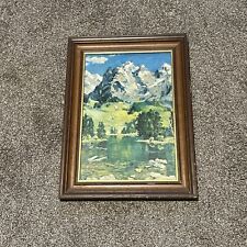 Turner Wall Accessory Mid Century Mountain Scene Woodland 22 X 18 picture