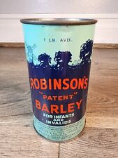 Vintage Robinson's Patent Barley For Infants & Invalids 1 Lb Unopened Full Can picture