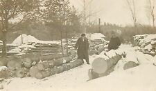 Postcard RPPC New York Germantown Logging lumber sawmill 1909 23-2130 picture