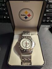 MEN'S PITTSBURGH STEELERS STAINLESS QUARTZ ANALOG WATCH TEAM LOGO picture