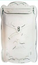 NACH DY-2913AW Cara Mailbox Antique White Cast Iron, Large picture