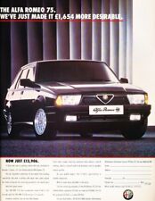 1992 1993 Alfa Romeo 75 Milano Original Advertisement Print Art Car Ad J940 picture