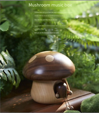 Wooden mushroom music box Music box wooden tabletop decoration gift picture