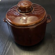 Vintage WESTBEND Brown  Pot With Lid, Made In USA Wider At Base picture