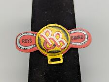Vintage Roy's Brand Badge Posts Raisin Bran Tin Metal Litho USA picture