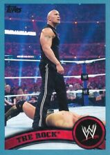 2011 Topps WWE Wrestling Blue Boarder Parallel Card The Rock Numbered /2011 picture