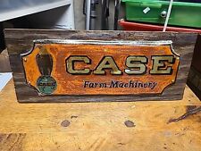 Vintage Case Tractor Farm Machinery Advertising Sign Paint On Rasied Beveled Tin picture