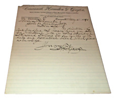 MAY 1891 CINCINNATI HAMILTON & DAYTON CH&D $500K COLLATERAL NOTE picture