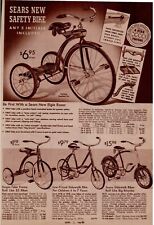 Late 1930's Sears Catalog Page #95 Elgin Racer Tricycle Bike Streamline Zephyr picture