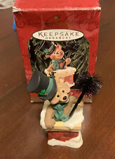 HALLMARK ALL SOOTED UP 1999 CHRISTMAS KEEPSAKE ORNAMENTS CHIMNEY BEAR picture