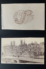 Antonin, Paris, City Hall destroyed in 1871 Vintage albumen print CDV.  Shooting picture