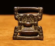 Nice Tibet Vintage Old Buddhist Alloy Copper Stupa Mantra Amulet Sutra Buckle picture
