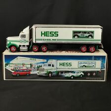 Vintage 1992 Hess Truck 18 Wheeler and Race Car with Original Box picture
