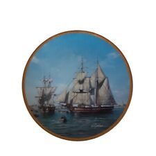 TALL SAILING SHIPS-THE HAMILTION COLLECTION -8.25 x 8.25 inches BLUE BROWN WHITE picture