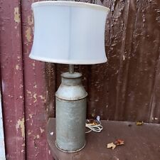 Vintage 27” Primitive, Rustic, Authentic Creamer, Milk, And Table Lamp Salvaged picture
