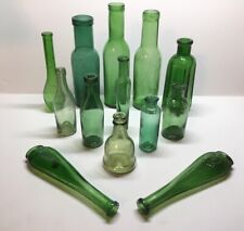 Antique 13 Piece Green Bottle Lot. picture
