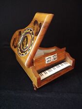 Nice Vintage Chopin Inlay Grand Piano Music Box Wooden Trinket Jewelry WORKS picture