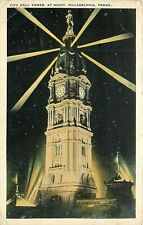City Hall Tower Philadelphia PA  Pennsylvania William Penn pm 1946 Postcard picture