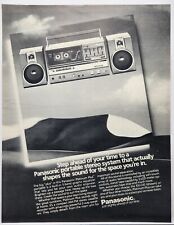 1983 Panasonic Boom Box Platinum Plus Radio Cassette Tape Vintage Print Ad picture
