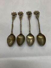 Set Of 4 Vintage Sunflower Spoons picture