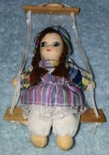 Vintage Porcelain Face Clown Doll On A Swing New picture