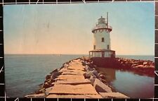 Outer Light Lighthouse Old Saybrook CT 1972 Vintage Postcard Unposted picture