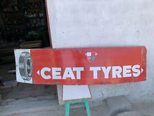 Indian Old Vintage Ceat Tyres Advertisement Porcelain Enamel Tin Sign Board picture