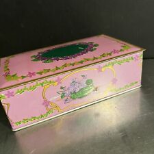 Vintage Canco Louis Sherry Candy Tin Hinged Box Violets See Description As Is picture