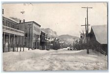 1910 Main Street Winter Scene Alma Wisconsin WI Antique Vintage Posted Postcard picture
