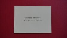 BUSINESS CARD-GEORGES LEYGUES - MINISTER OF THE INTERIOR - PRIME MINISTER picture