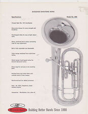 VINTAGE AD SHEET #2522 - 1970s BUESCHER MUSICAL INSTRUMENT - BARITONE HORN picture