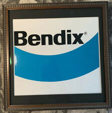BENDIX BLUE BANANA FRAMED METAL SIGN PRISTINE CONDITION 19 1/2” X 19 1/2” picture