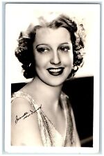 Jeanette MacDonald Postcard RPPC Photo Studio Singer Actress c1940's Vintage picture