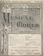 Antique Magazine The Musical World Sheet Music AdsEphemera No 224 August 1882 picture